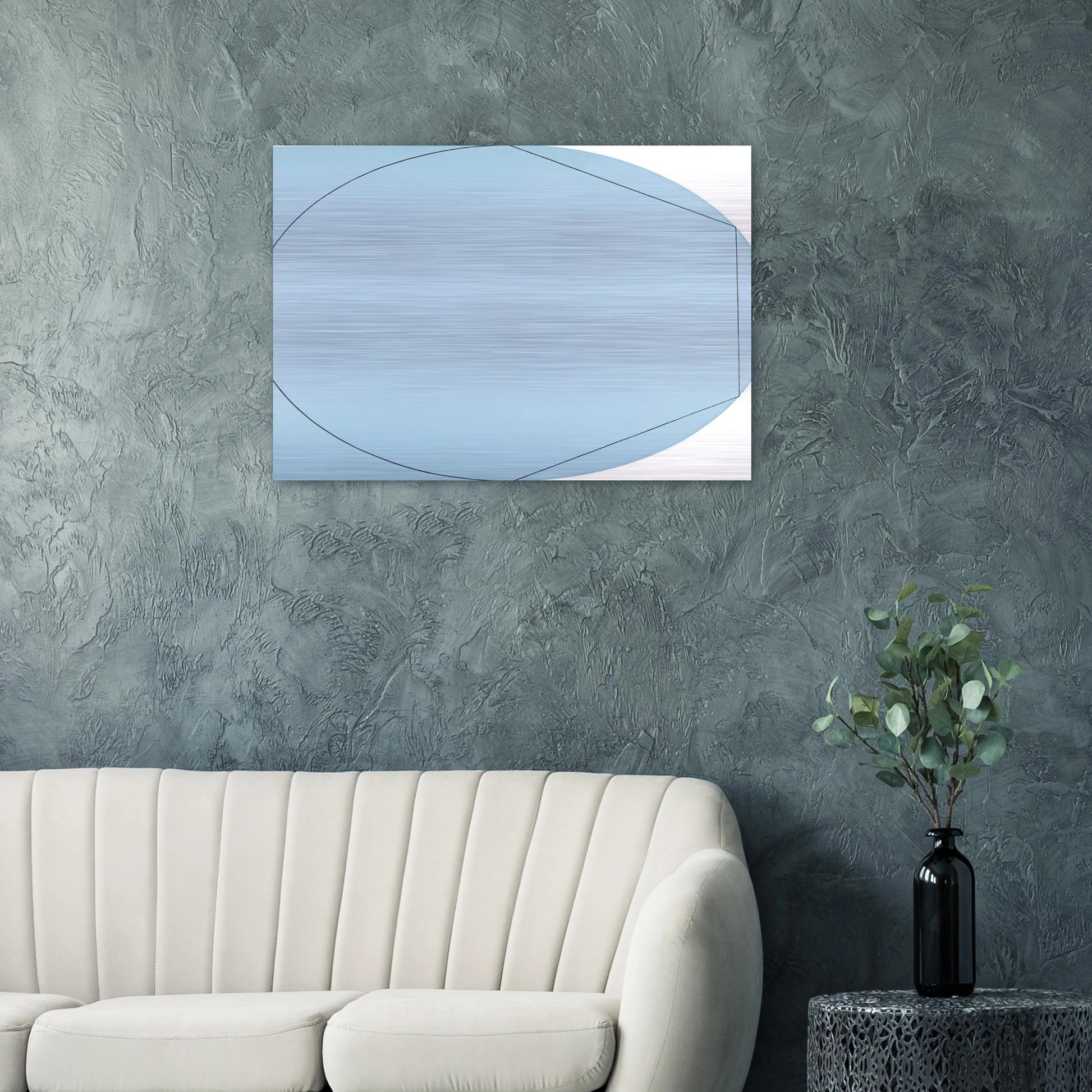 CIRCLE IN AND OUT OF A POLYGON 2 1973 - Robert Mangold Brushed Aluminum Print - 70x100 cm / 28x40 inches | Robert Mangold Aluminum Print | Robert Mangold Prints