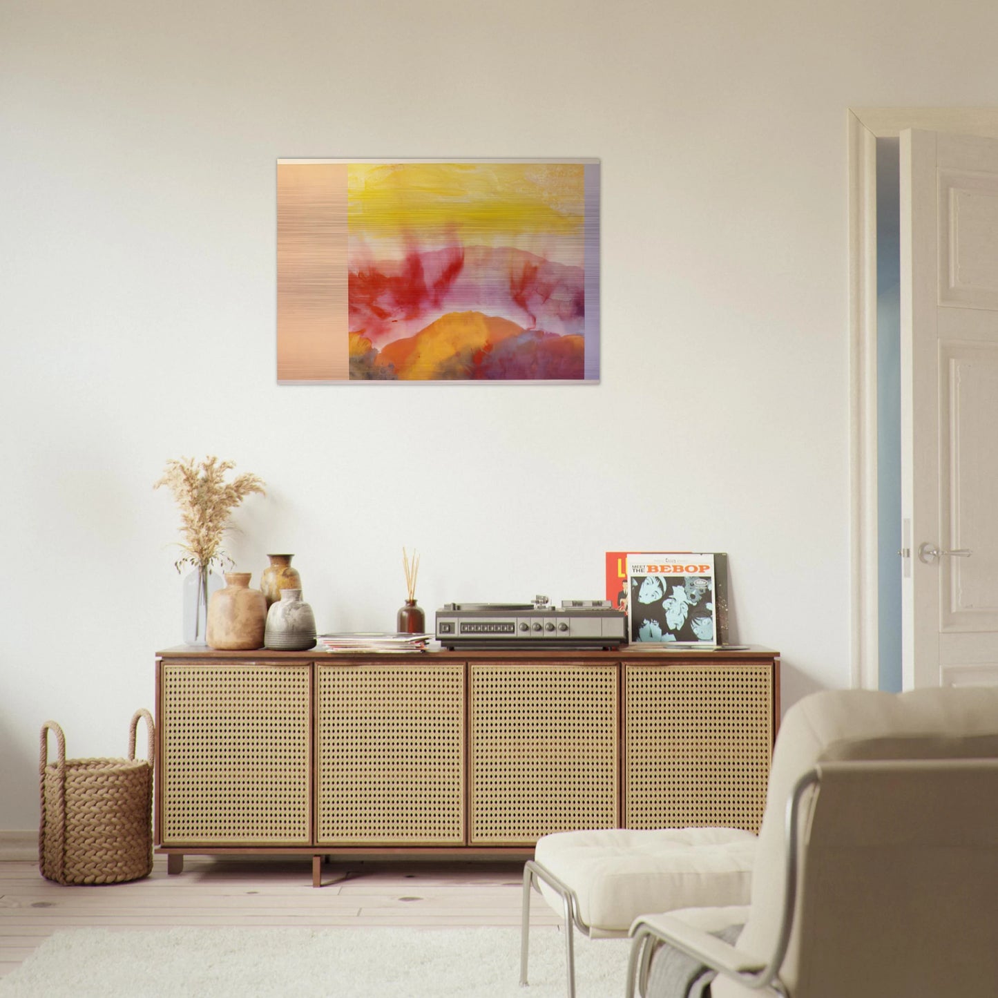Mountain Morning - 1993 - Ronnie Landfield Brushed Aluminum Print - 70x100 cm / 28x40 inches | Ronnie Landfield Aluminum Print | Ronnie Landfield Prints