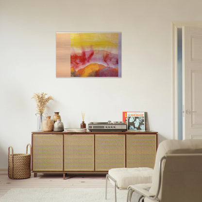 Mountain Morning - 1993 - Ronnie Landfield Brushed Aluminum Print - 70x100 cm / 28x40 inches | Ronnie Landfield Aluminum Print | Ronnie Landfield Prints
