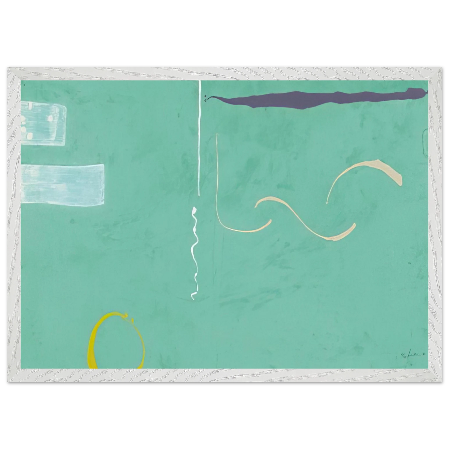 Helen Frankenthaler - Tahiti - 1989 Wall art - A2 (42 x 59.4  cm) - Premium Wooden Framed Poster With Fine Art Paper-canvas - White frame