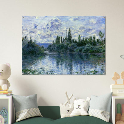 Arm of the Seine near Vetheuil - claude monet Acrylic Print - 70x100 cm / 28x40″ inches
