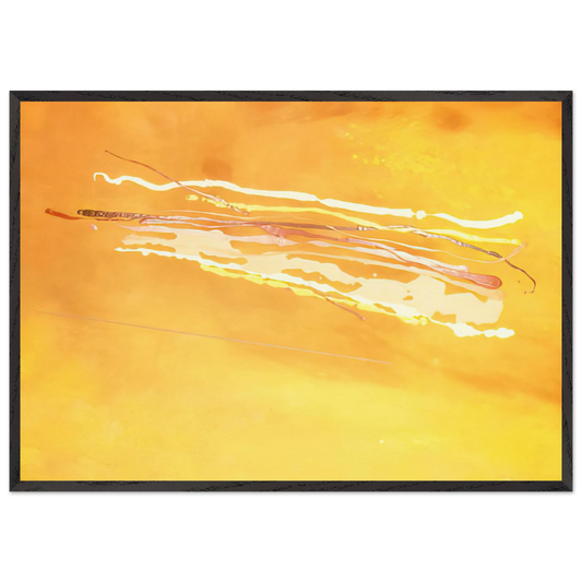 Spirit in the Sky - 1969 - Ronnie Landfield 70x100 cm / 28x40 inches Framed Art Print – Black Wooden Frame