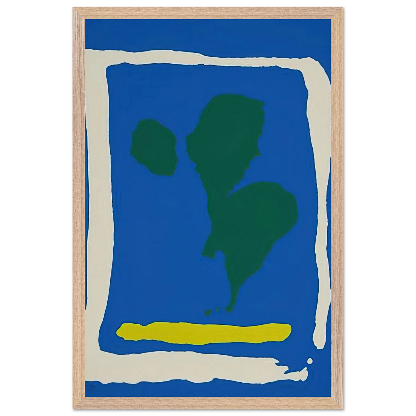 Helen Frankenthaler - Air Frame - 1965 Wall art - 40x60 cm / 16x24 inches - Premium Wooden Framed Poster With Fine Art Paper-canvas - Black frame