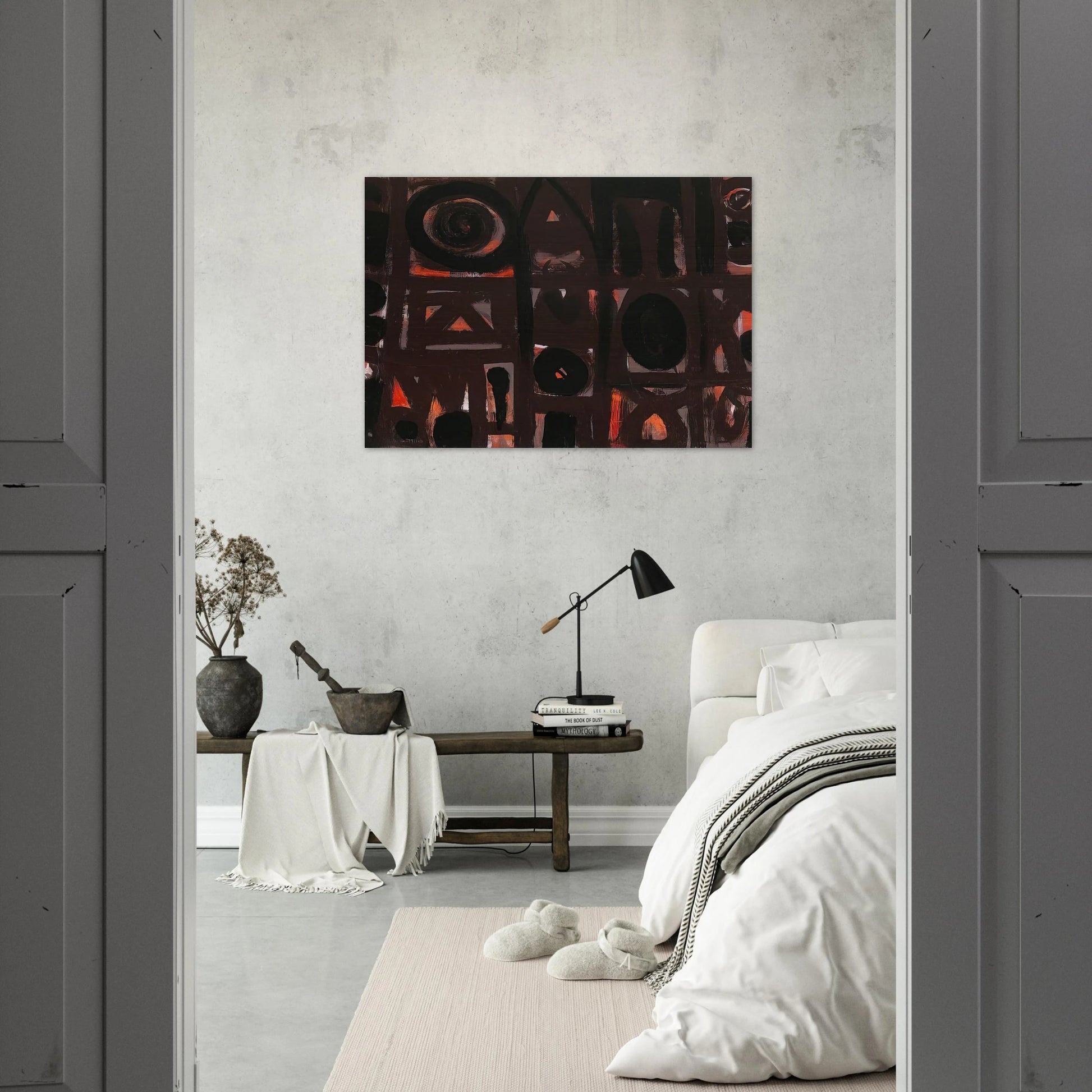 Night Forms - 1950 - Adolph Gottlieb Brushed Aluminum Print - 70x100 cm / 28x40 inches | Adolph Gottlieb Aluminum Print | Adolph Gottlieb Prints