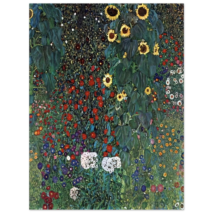 Gustav Klimt - COUNTRY GARDEN WITH SUNFLOWERS 1906  75x100 cm / 30x40inches Fine Art Poster