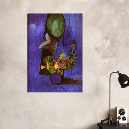 FLOWERS AND CERAMIC PLATE - Henri Matisse Brushed Aluminum Print - 70x100 cm / 28x40 inches | Henri Matisse Aluminum Print | Henri Matisse Prints