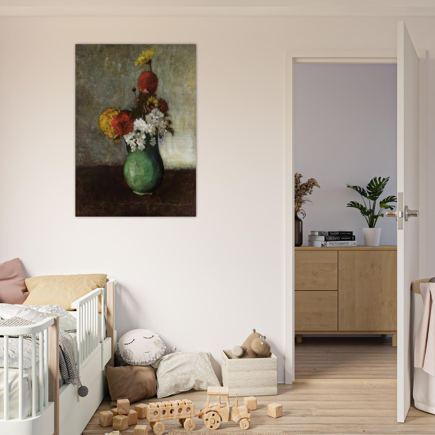 VASE OF FLOWERS 1900 - Odilon Redon Brushed Aluminum Print - 70x100 cm / 28x40 inches | Odilon Redon Aluminum Print | Odilon Redon Prints