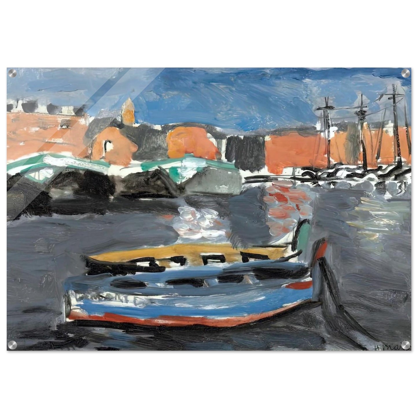 PORT DE MARSEILLE 1917 - Henri Matisse Acrylic Print - 70x100 cm / 28x40″ inches