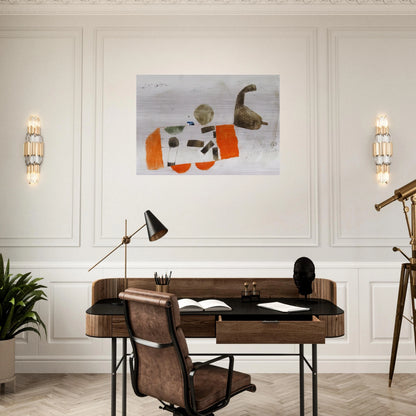 Komposition 3. März 60 - 1960 - Julius Bissier Brushed Aluminum Print - 70x100 cm / 28x40 inches | Julius Bissier Aluminum Print | Julius Bissier Prints