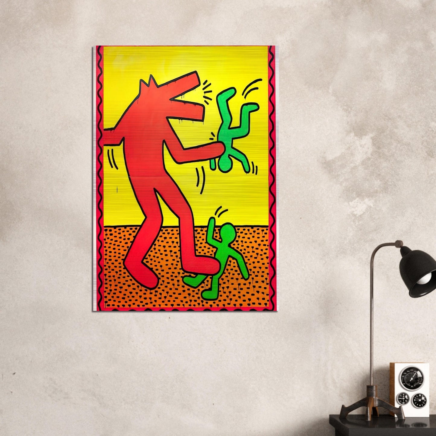 UNTITLED 1982 1 - Keith Haring Brushed Aluminum Print - 70x100 cm / 28x40 inches | Keith Haring Aluminum Print | Keith Haring Prints