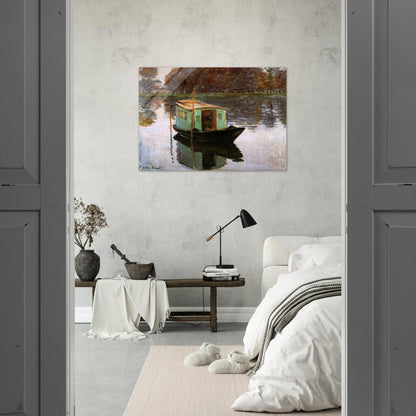 The Studio-Boat - claude monet Acrylic Print - 70x100 cm / 28x40″ inches | claude monet Wall Art | claude monet Prints