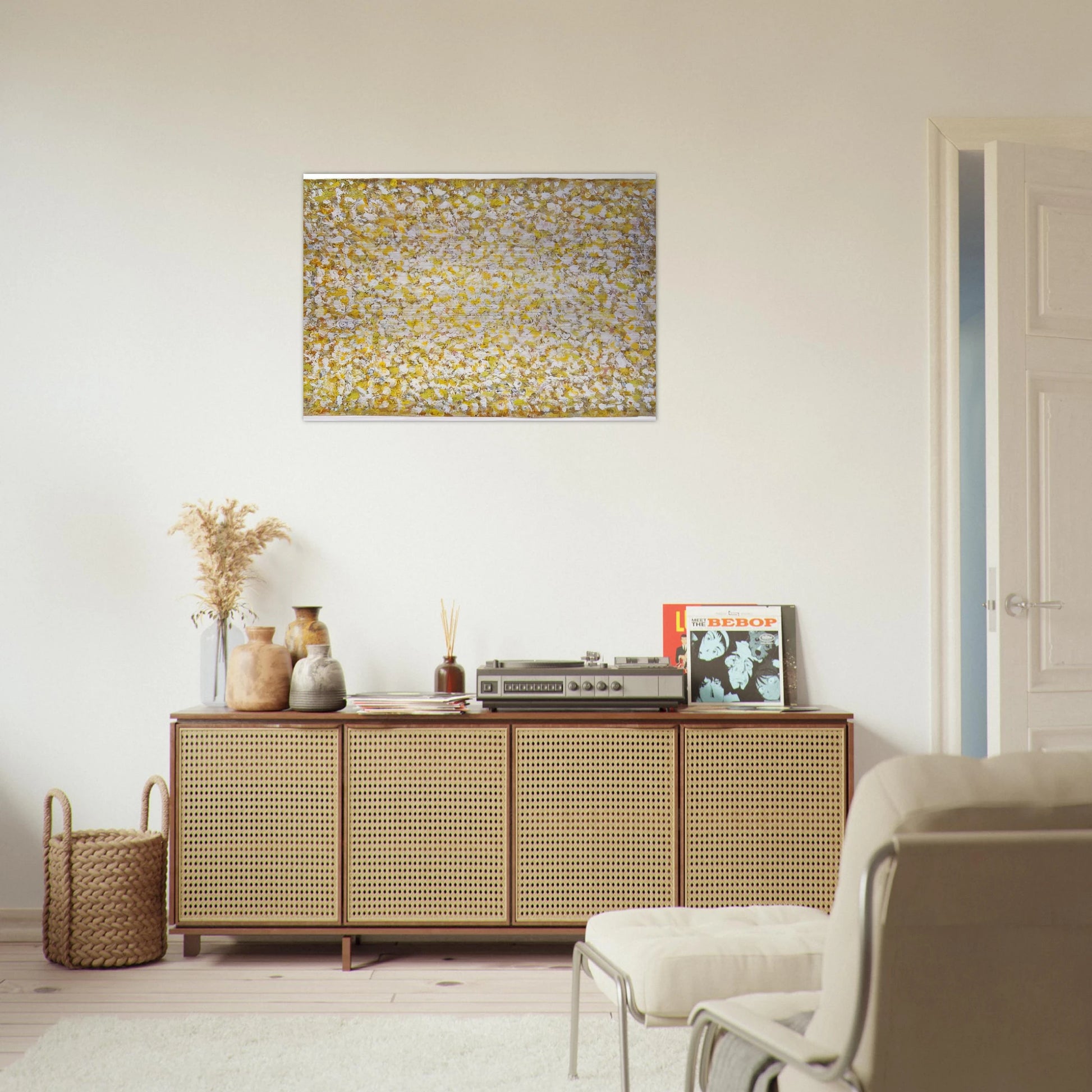 Serpentine Saffron - Richard Pousette-Dart Brushed Aluminum Print - 70x100 cm / 28x40 inches | Richard Pousette-Dart Aluminum Print | Richard Pousette-Dart Prints