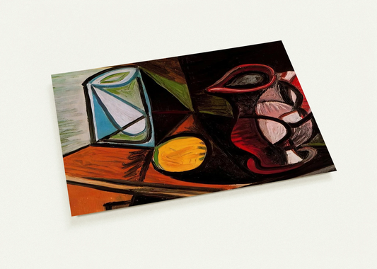 Glass and pitcher By Pablo Picasso Pack of 10 Post Cards | Pablo Picasso Post Cards | A6 (10.5 x 14.8 cm) - 4.1 x 5.8 inches