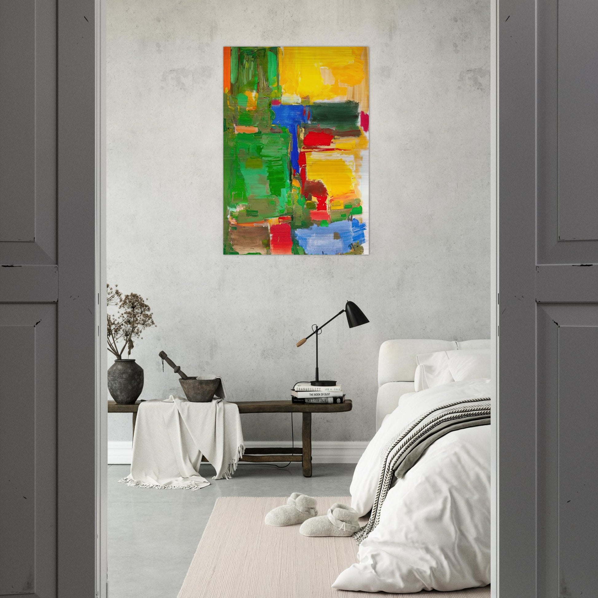 Dew and Dusk - Hans Hofmann Brushed Aluminum Print - 70x100 cm / 28x40 inches | Hans Hofmann Aluminum Print | Hans Hofmann Prints