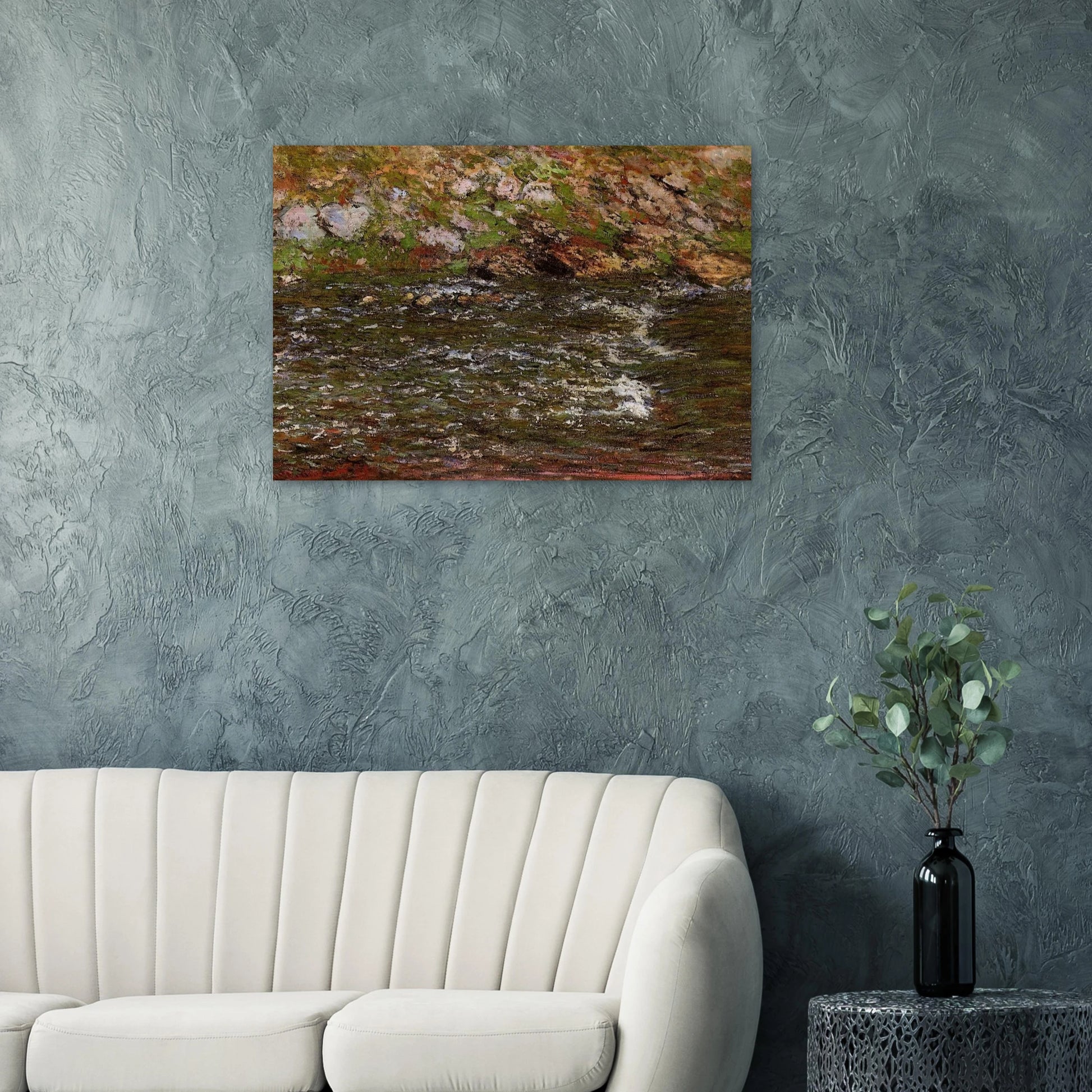 Torrent of the Petite Creuse at Fresselines - claude monet Brushed Aluminum Print - 70x100 cm / 28x40 inches | claude monet Aluminum Print | claude monet Prints
