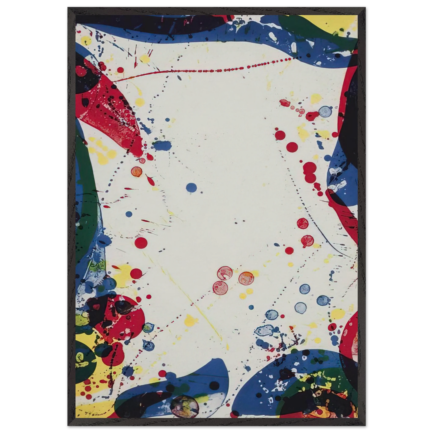 Sulfur Water - Sam Francis 70x100 cm / 28x40 inches Framed Art Print – Black Wooden Frame