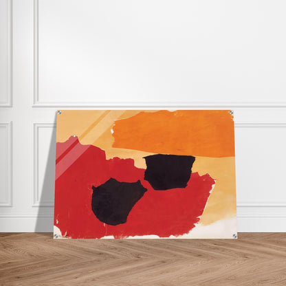 ORANGE RED BLACK 1962 - Esteban Vicente Acrylic Print - 70x100 cm / 28x40″ inches