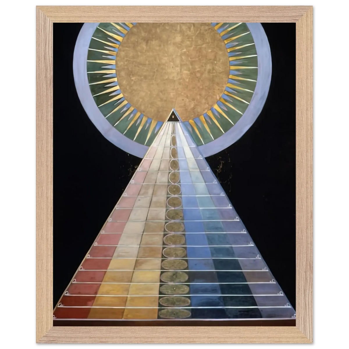 Hilma af Klint - ALTAR PAINTING 1915 Wall art - A2 (42 x 59.4  cm) - Premium Wooden Framed Poster With Fine Art Paper - Wood frame