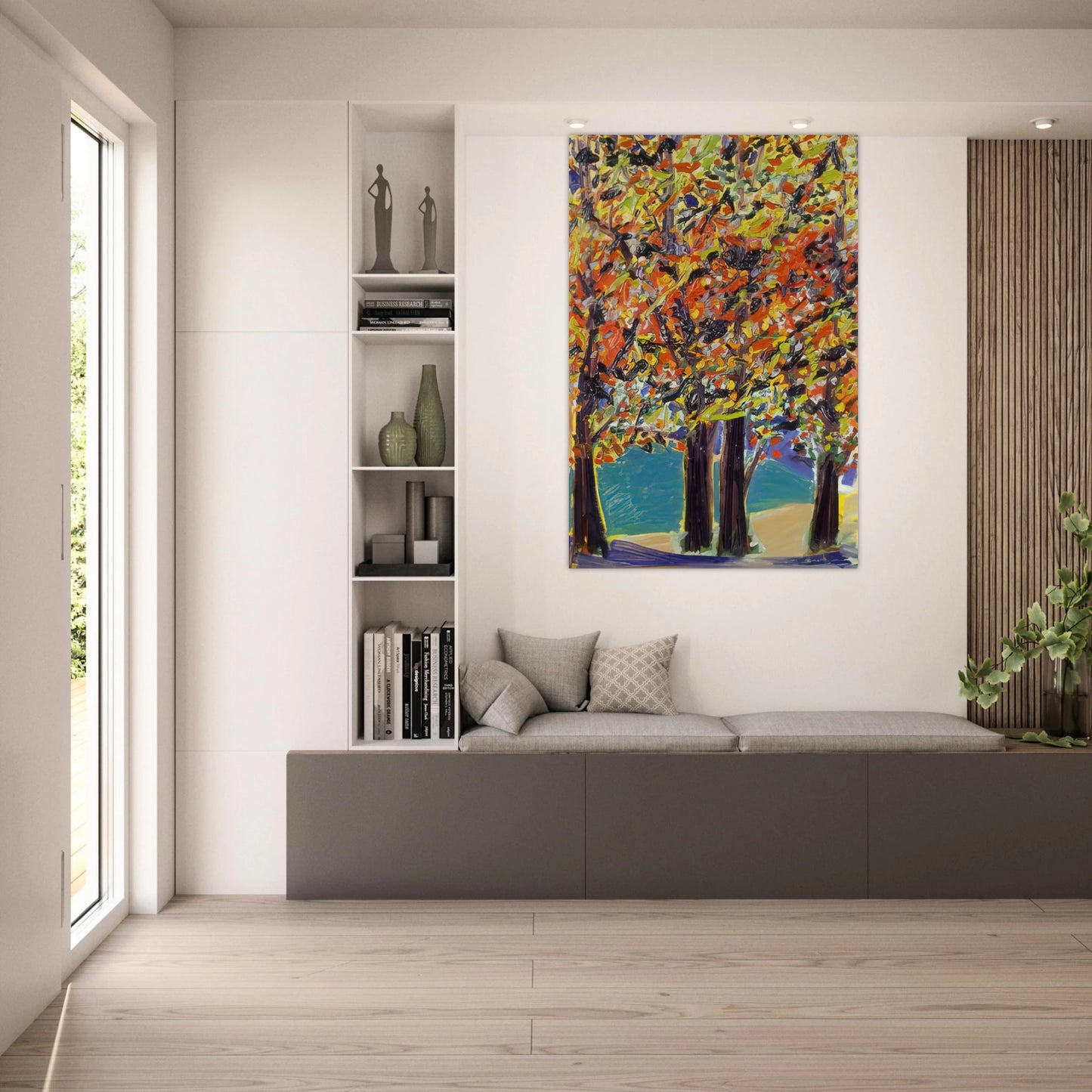 Autumn View, West Hurley, NY - 1984 - Ronnie Landfield Art Prints - 100x150 cm / 40x60″ inches | Ronnie Landfield Poster | Ronnie Landfield Prints