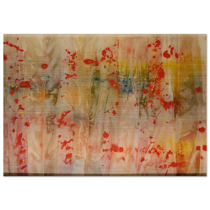 Red April - Sam Gilliam Brushed Aluminum Print - 70x100 cm / 28x40 inches | Sam Gilliam Aluminum Print | Sam Gilliam Prints