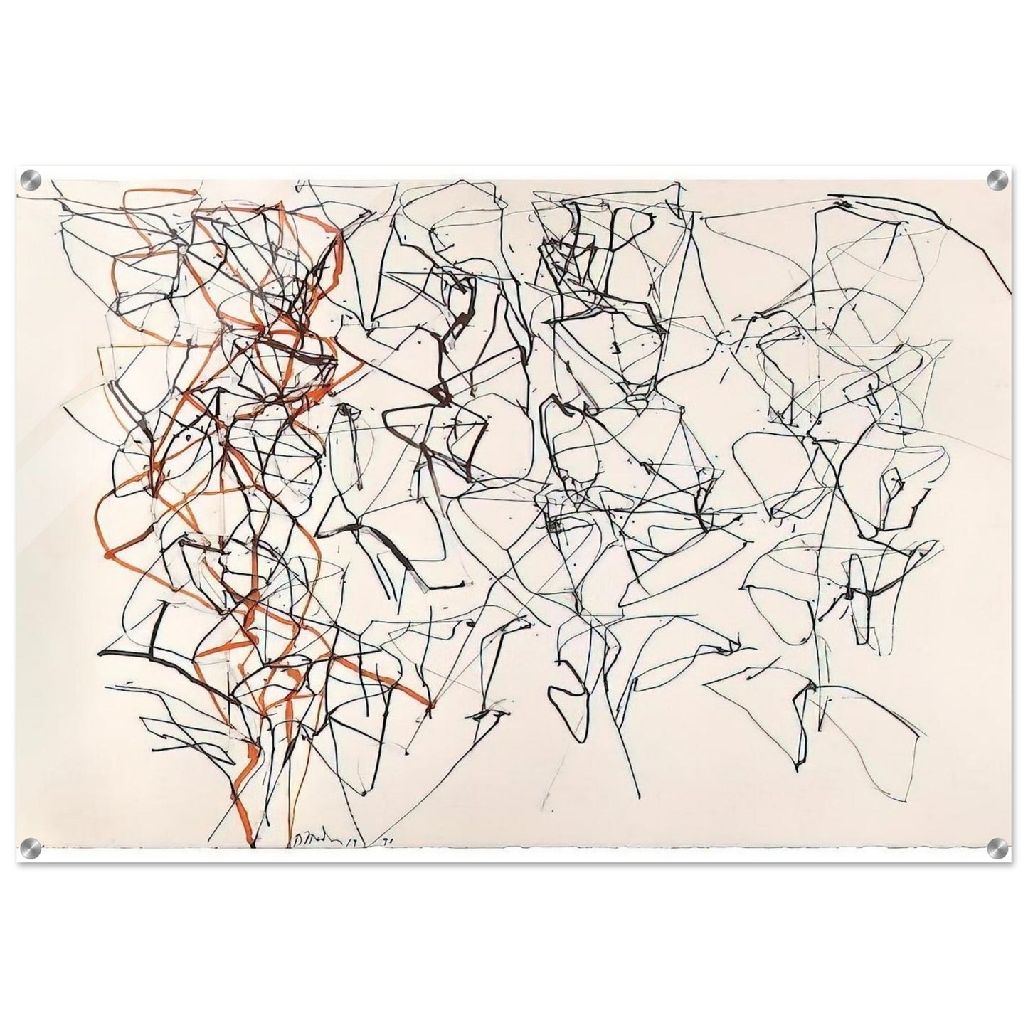 Study for the Virgins - 1990 - Brice Marden Acrylic Print - 70x100 cm / 28x40″ inches