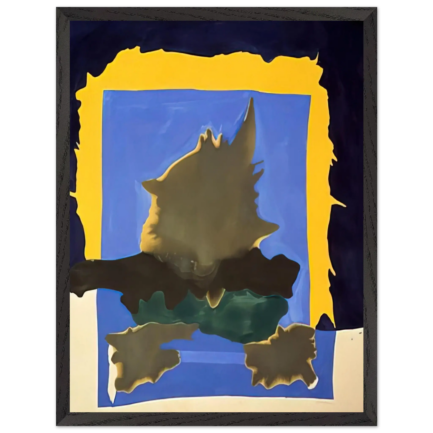 Helen Frankenthaler - Interior Landscape - 1964 Wall art - A1 (59.4 x 84.1  cm) - Premium Wooden Framed Poster With Fine Art Paper - White frame