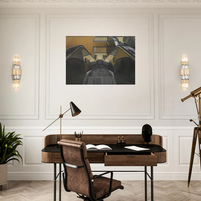 ESCALATOR 1970 - Richard Estes Brushed Aluminum Print - 70x100 cm / 28x40 inches | Richard Estes Aluminum Print | Richard Estes Prints