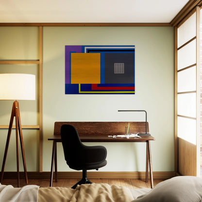 A Perfect World - 1993 - Peter Halley Brushed Aluminum Print - 70x100 cm / 28x40 inches | Peter Halley Aluminum Print | Peter Halley Prints