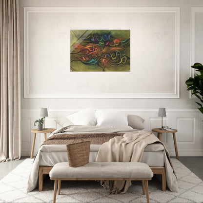 Peinture - Surrealism - Simon Hantai Acrylic Print - 70x100 cm / 28x40″ inches | Simon Hantai Wall Art | Simon Hantai Prints