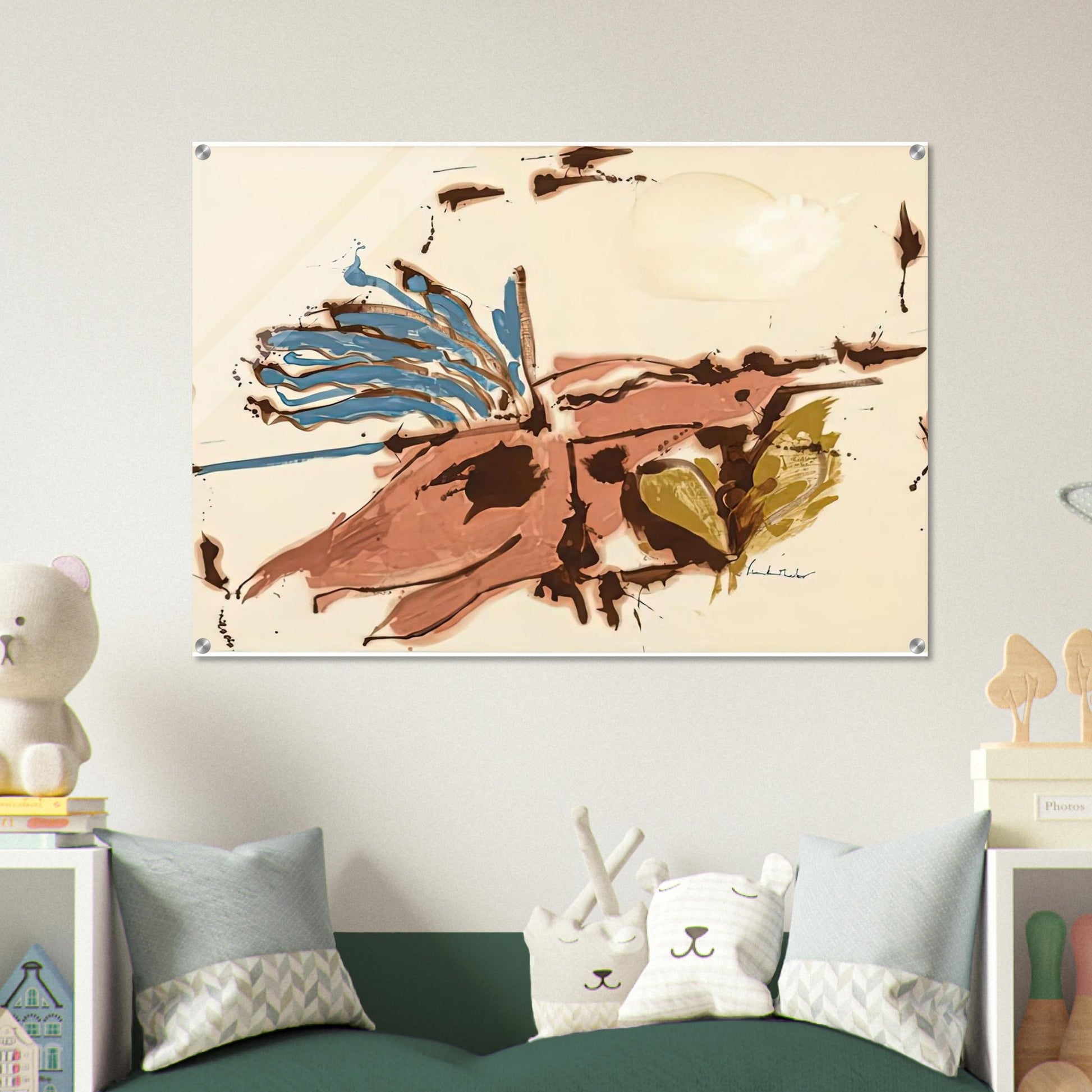 Pink Bird Figure I, 1961- - Helen Frankenthaler Acrylic Print - 70x100 cm / 28x40″ inches