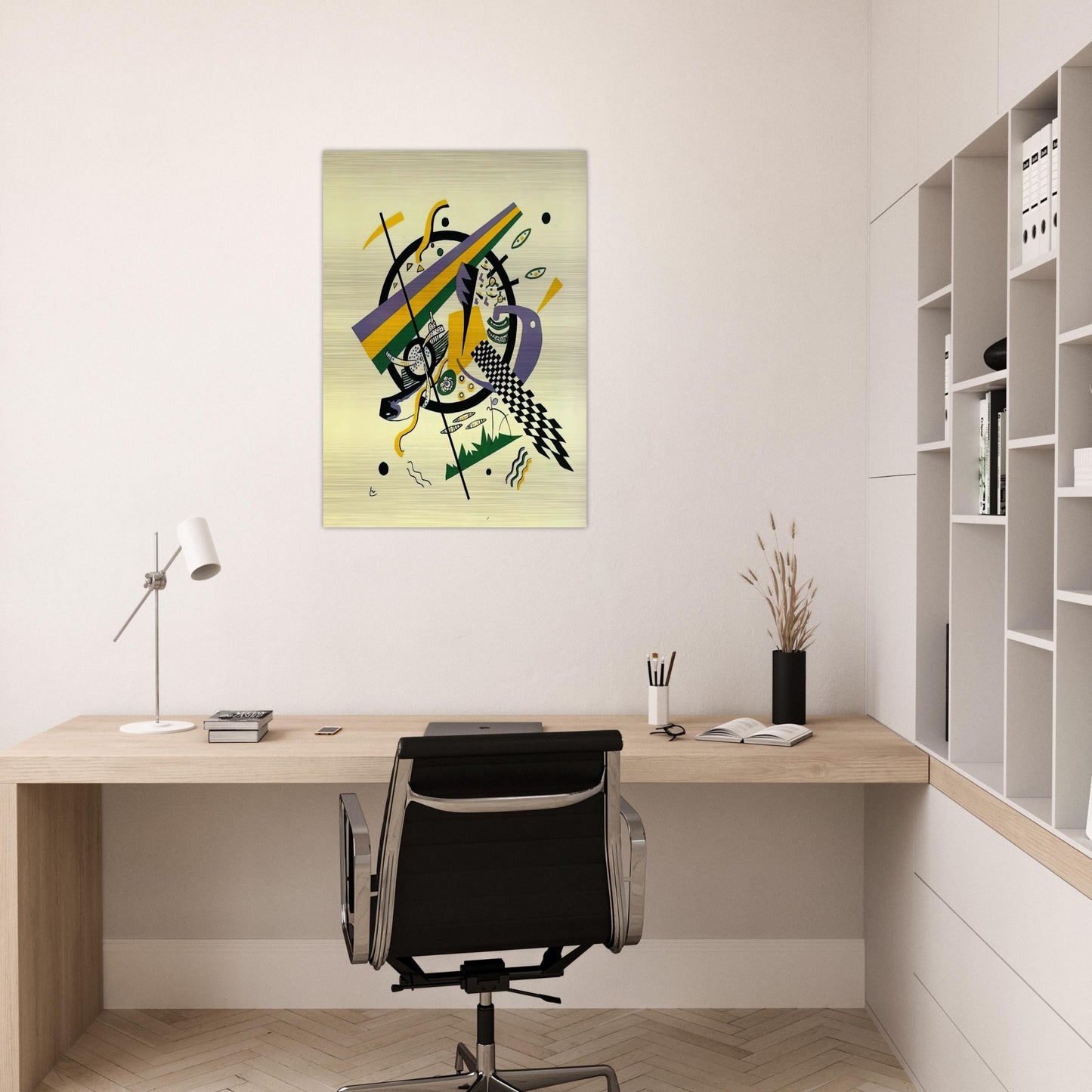 SMALL WORLDS IV 1922 - Wassily Kandinsky Brushed Aluminum Print - 70x100 cm / 28x40 inches | Wassily Kandinsky Aluminum Print | Wassily Kandinsky Prints