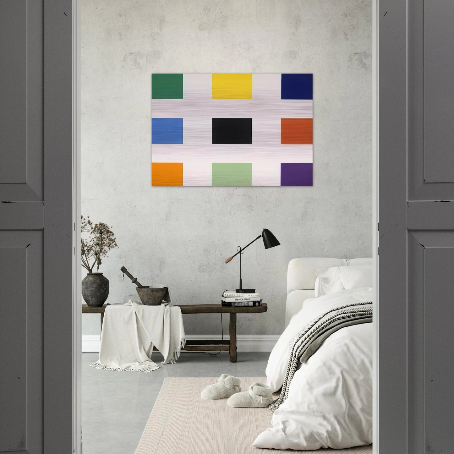 Nine Squares - Ellsworth Kelly Brushed Aluminum Print - 70x100 cm / 28x40 inches | Ellsworth Kelly Aluminum Print | Ellsworth Kelly Prints