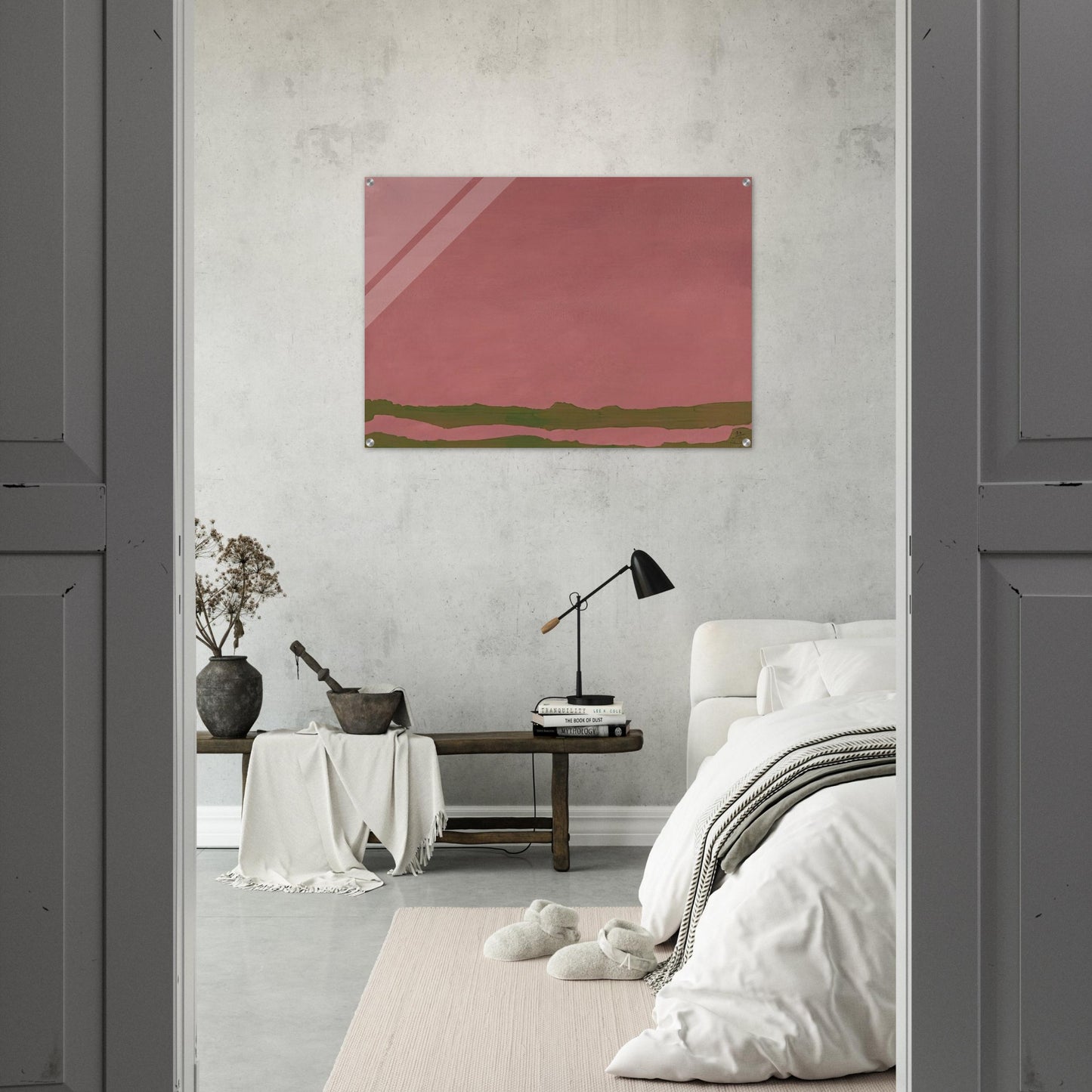Green Likes Mauve - 1970 - Helen Frankenthaler Acrylic Print - 70x100 cm / 28x40″ inches