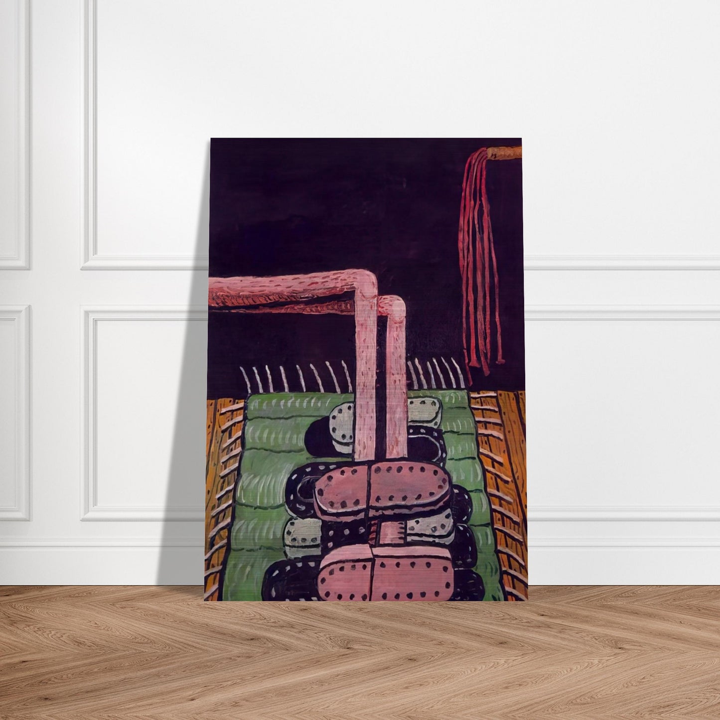 GREEN RUG - Philip Guston Brushed Aluminum Print - 70x100 cm / 28x40 inches | Philip Guston Aluminum Print | Philip Guston Prints