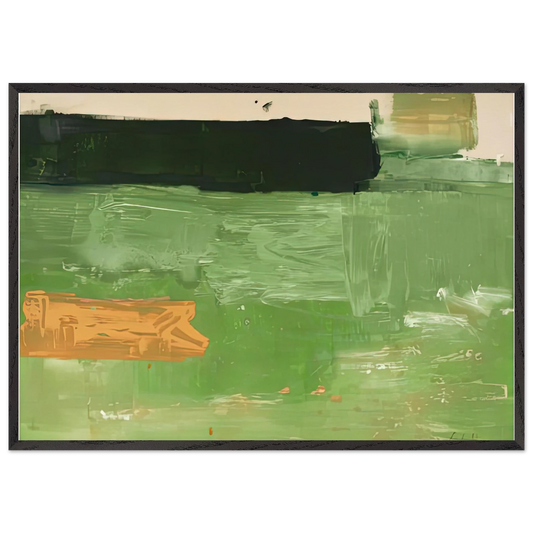 Mediterranean 1981- - Helen Frankenthaler 70x100 cm / 28x40 inches Framed Art Print – Black Wooden Frame