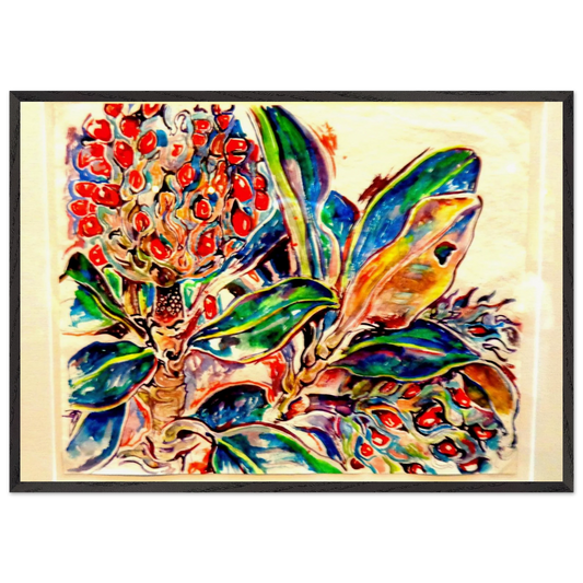 Walter Anderson N20 - Walter Inglis Anderson 70x100 cm / 28x40 inches Framed Art Print – Black Wooden Frame | Walter Anderson Prints