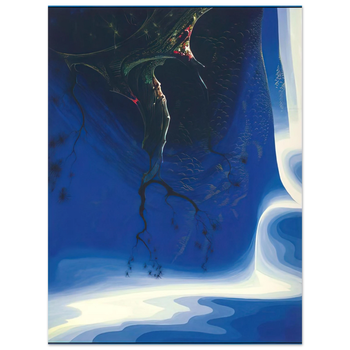 Eyvind Earle - Blue Purple Mist  75x100 cm / 30x40inches Fine Art Poster