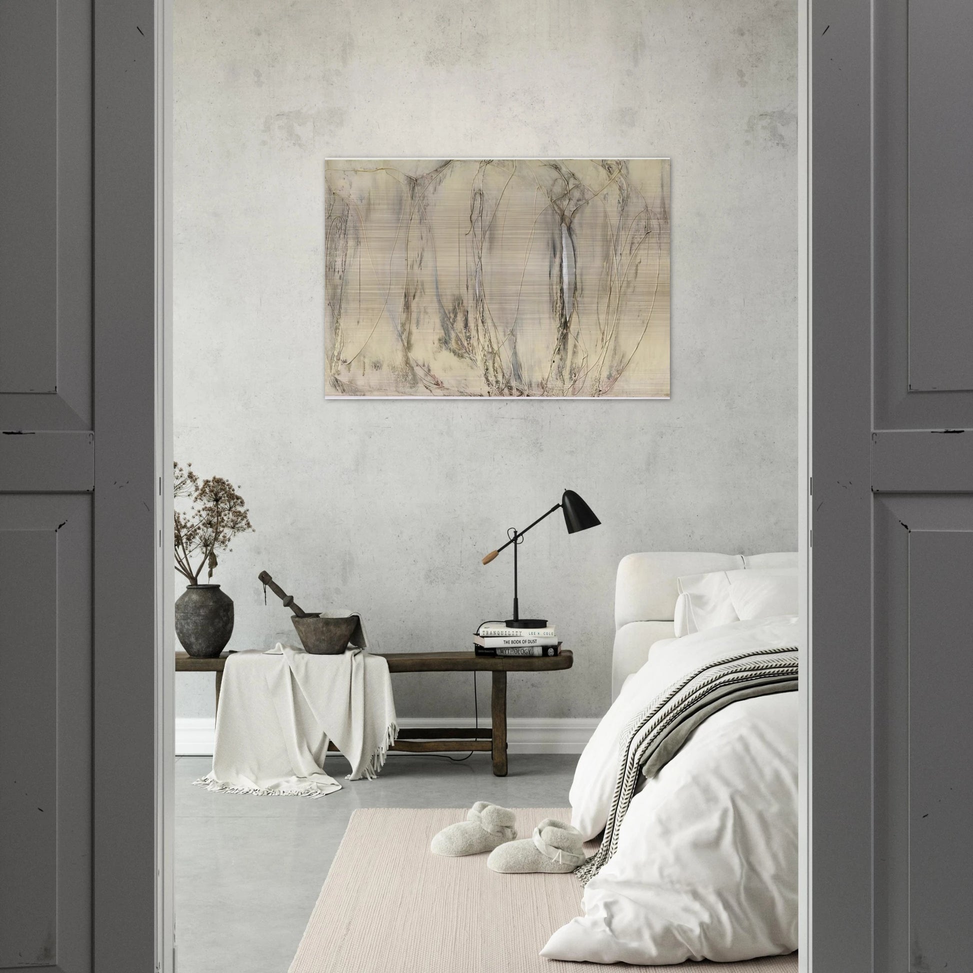 Composition - 1958 - Enrico Castellani Brushed Aluminum Print - 70x100 cm / 28x40 inches | Enrico Castellani Aluminum Print | Enrico Castellani Prints