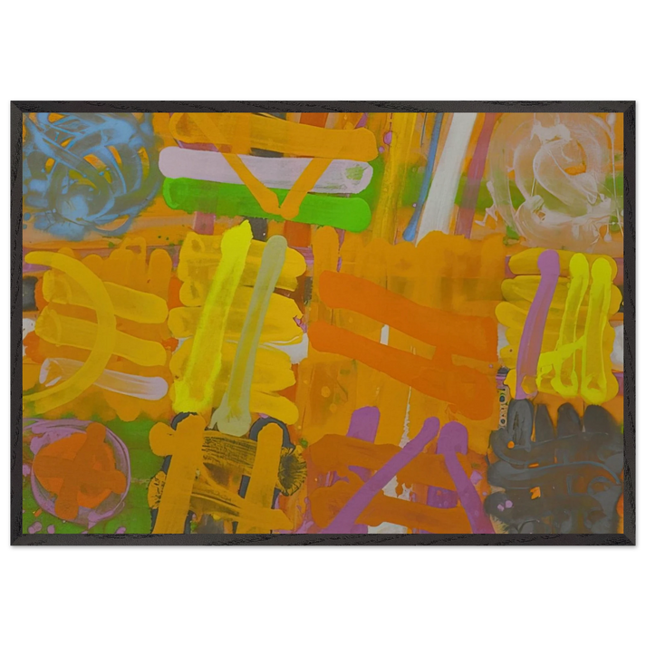 Pomona - 1991 - Albert Irvin 70x100 cm / 28x40 inches Framed Art Print – Black Wooden Frame