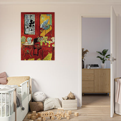 LARGE RED INTERIOR 1948 - Henri Matisse Brushed Aluminum Print - 70x100 cm / 28x40 inches | Henri Matisse Aluminum Print | Henri Matisse Prints