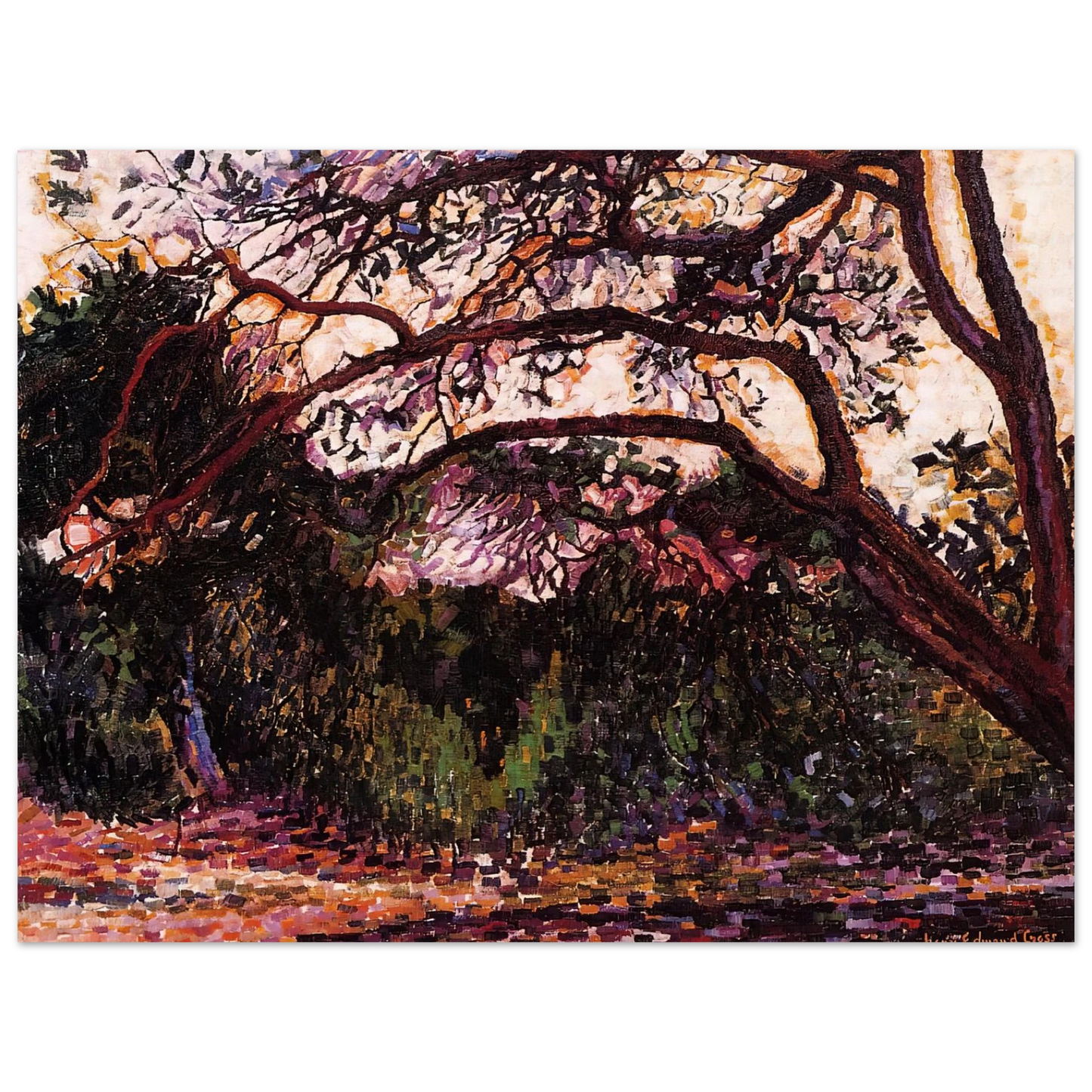 Henri-Edmond Cross - Wooded Landscape  75x100 cm / 30x40inches Fine Art Poster