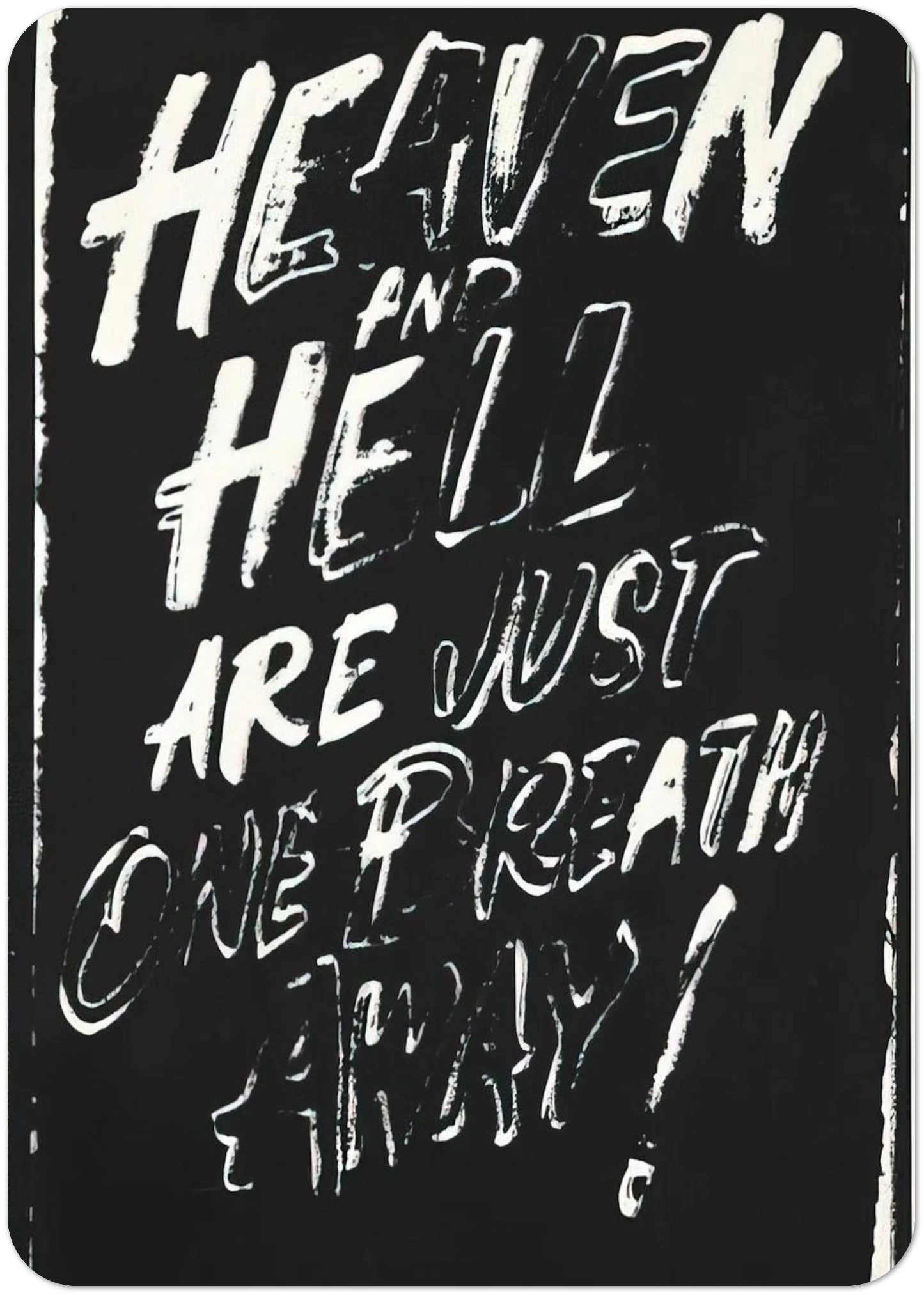 Heaven and Hell Are Just One Breath Away! By Andy Warhol Pack of 10 Post Cards | Andy Warhol Post Cards | A6 (10.5 x 14.8 cm) - 4.1 x 5.8 inches