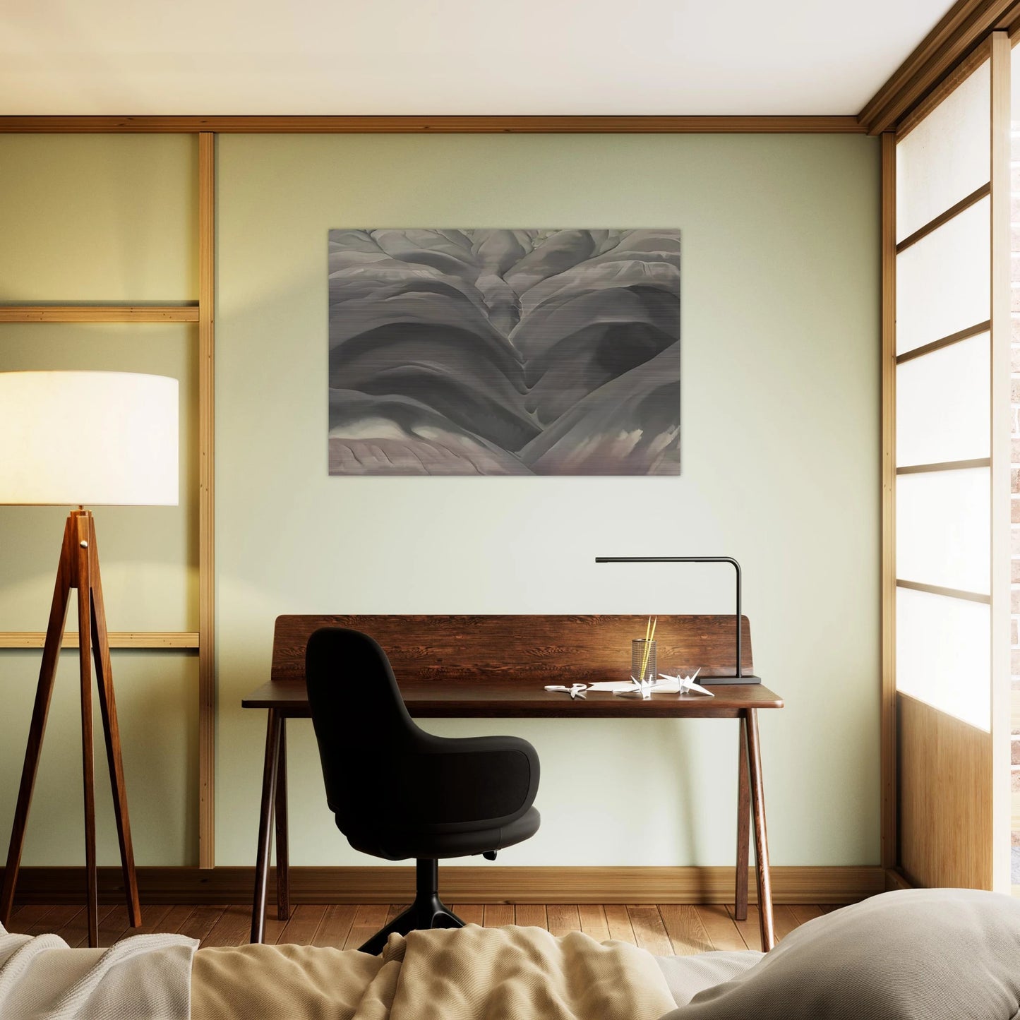Black Place I - Georgia O'Keeffe Brushed Aluminum Print - 70x100 cm / 28x40 inches | Georgia O'Keeffe Aluminum Print | Georgia O'Keeffe Prints