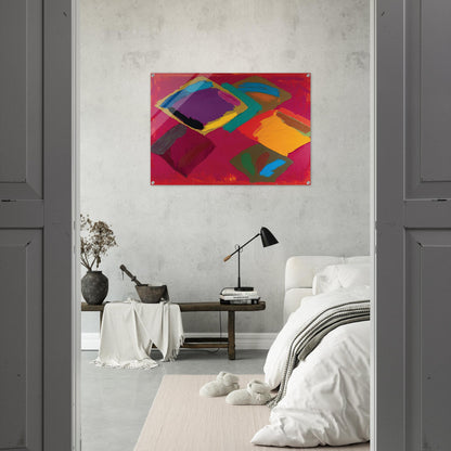 Tiger Walk 3.4.81 - 1981 - John Hoyland Acrylic Print - 70x100 cm / 28x40″ inches