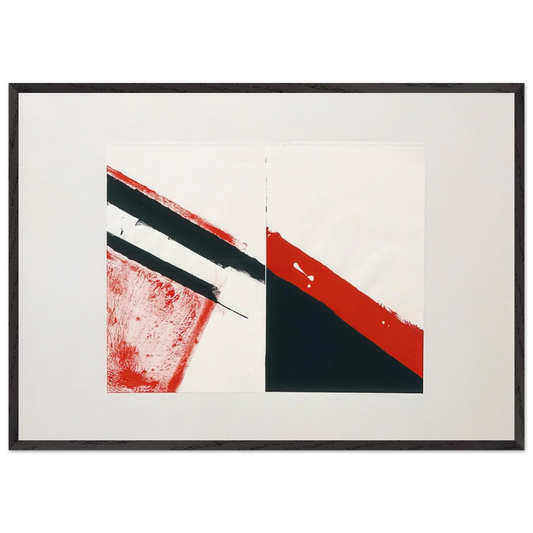 WHO KNOWS THE BEGINNING AND WHO KNOWS THE END I 1976 - Blinky Palermo 70x100 cm / 28x40 inches Framed Art Print – Black Wooden Frame