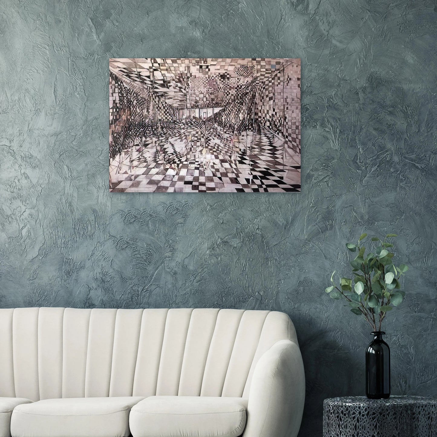 Enigma - 1947 - Maria Helena Vieira da Silva Brushed Aluminum Print - 70x100 cm / 28x40 inches | Maria Helena Vieira da Silva Aluminum Print | Maria Helena Vieira da Silva Prints