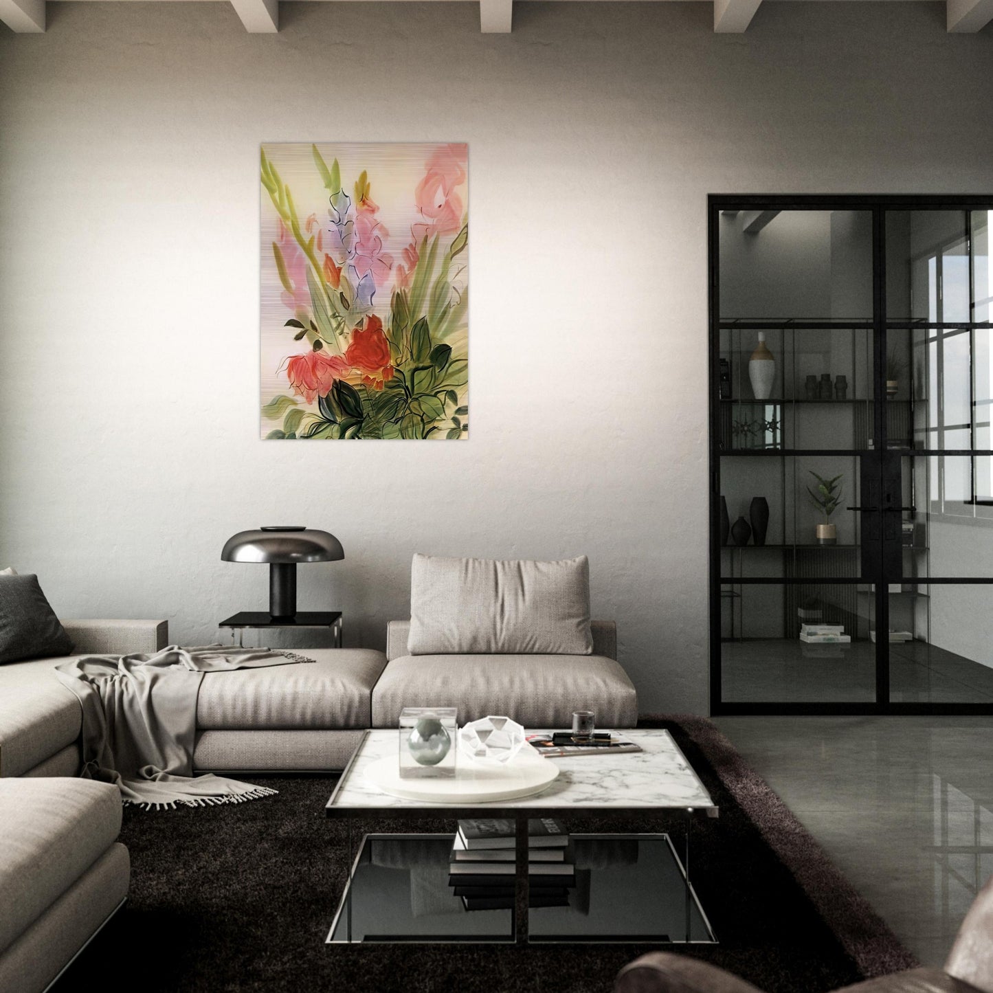 GLADIOLI 1942 - Raoul Dufy Brushed Aluminum Print - 70x100 cm / 28x40 inches | Raoul Dufy Aluminum Print | Raoul Dufy Prints