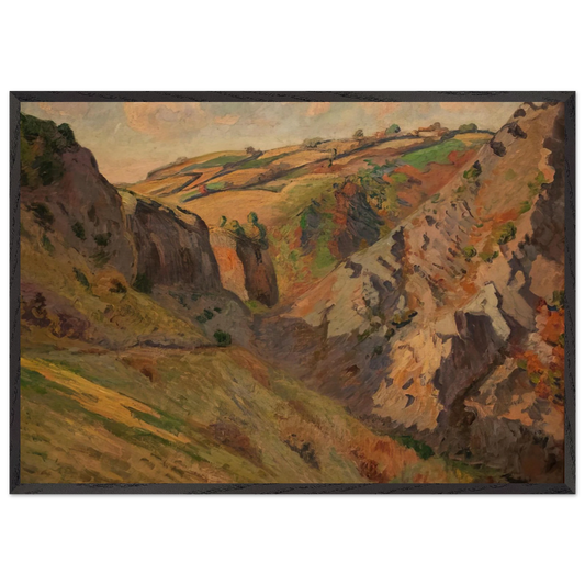 Caves Prunal near Pontgibaud Auvergne - Armand Guillaumin 70x100 cm / 28x40 inches Framed Art Print – Black Wooden Frame