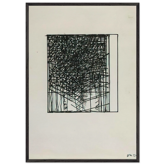 Suicide Note - 1973 - Brice Marden 70x100 cm / 28x40 inches Framed Art Print – Black Wooden Frame