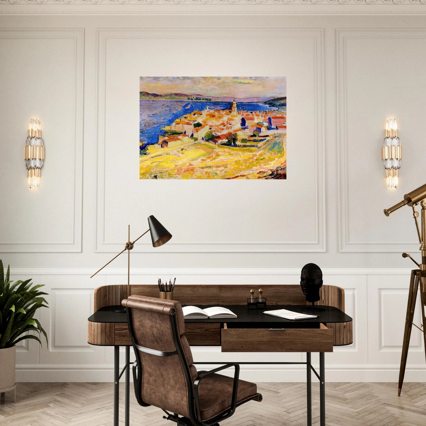VIEW OF SAINT TROPEZ 1904 - Henri Matisse Brushed Aluminum Print - 70x100 cm / 28x40 inches | Henri Matisse Aluminum Print | Henri Matisse Prints